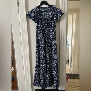 Old Navy Navy Blue Floral Maxi Dress